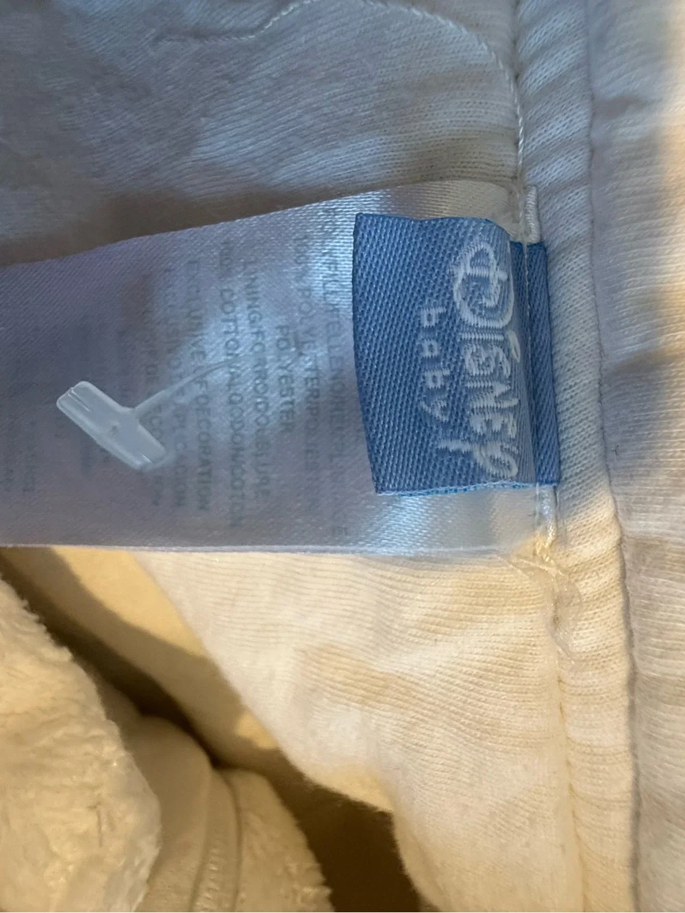 Disney White Plush Bear Face Sleep Sack with Pom-Ear Accents